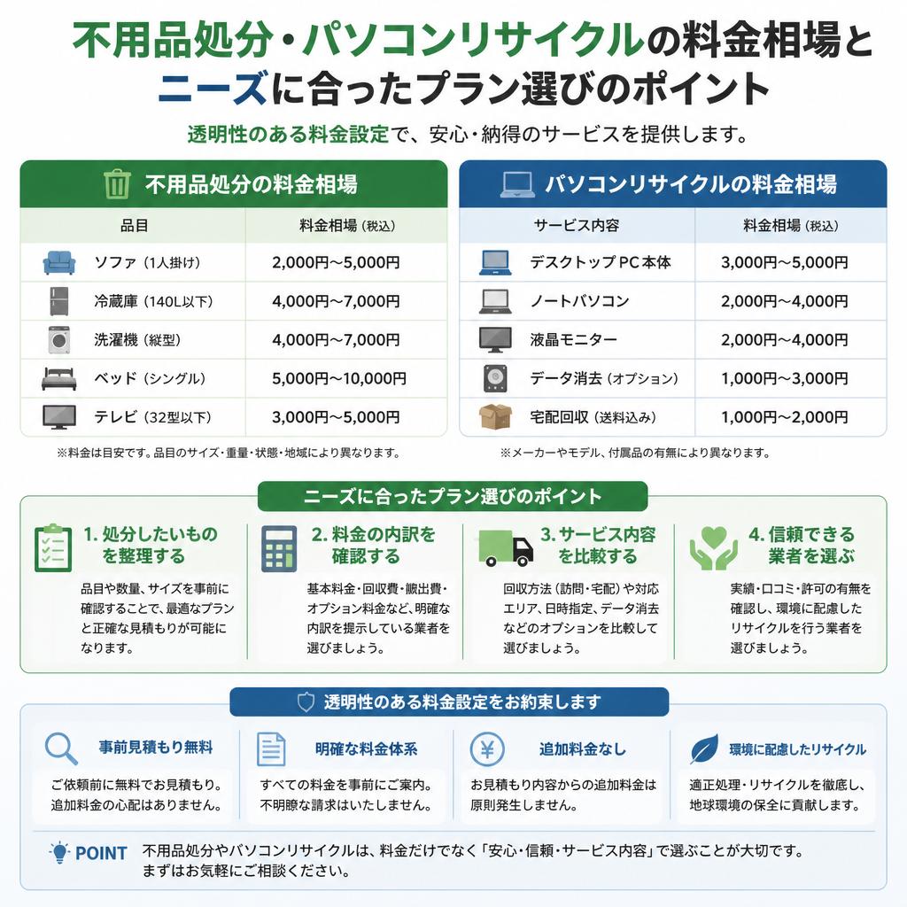 5. 料金相場とプランの選び方