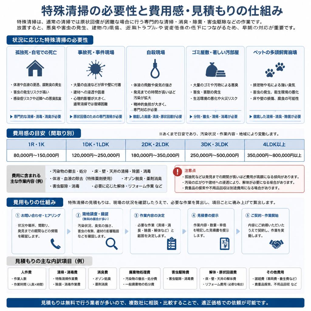 特殊清掃費用のチェックポイント