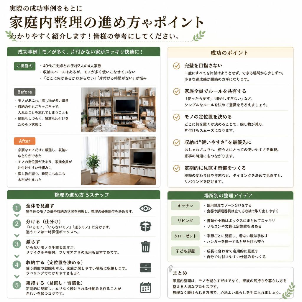 家庭内整理の成功事例