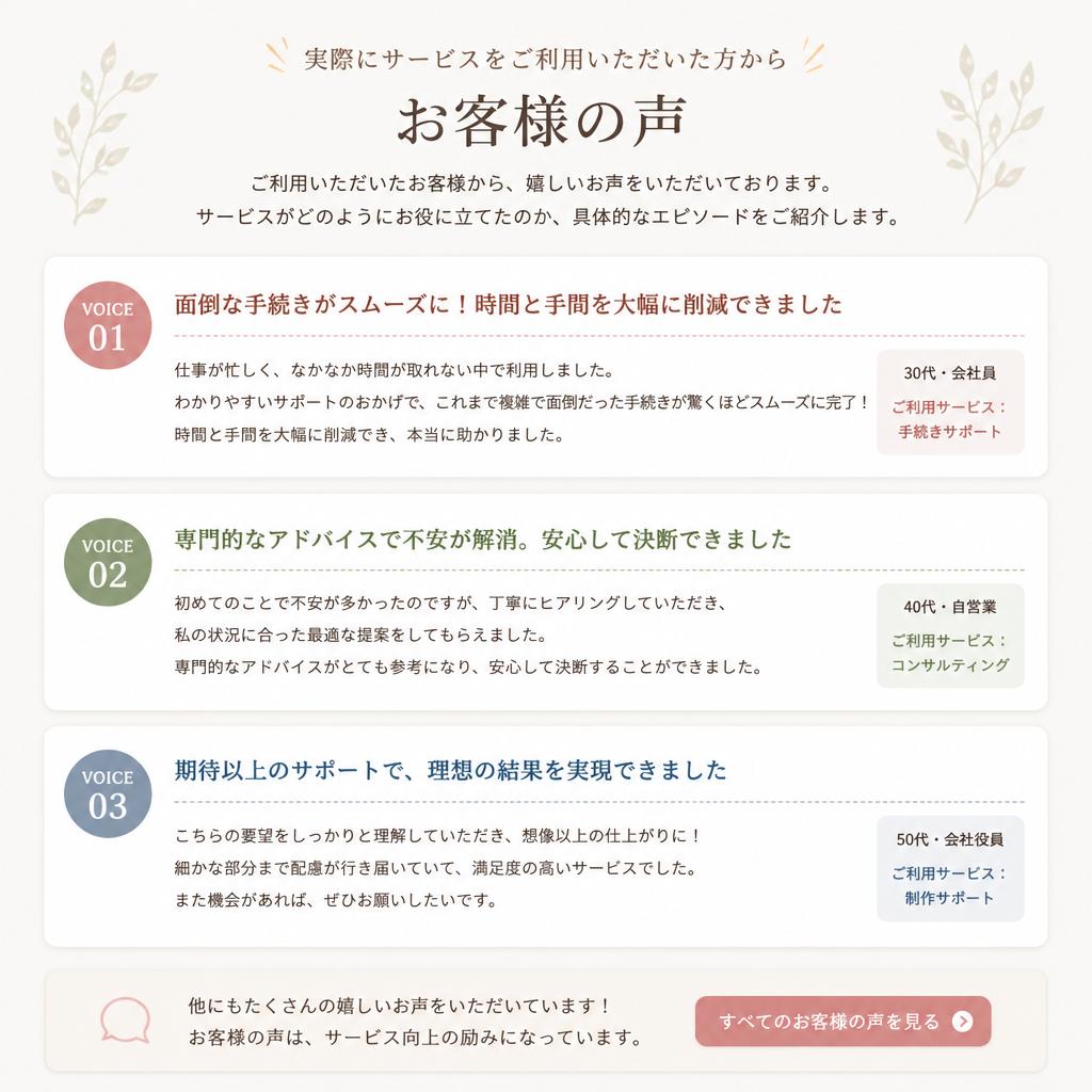 お客様の声