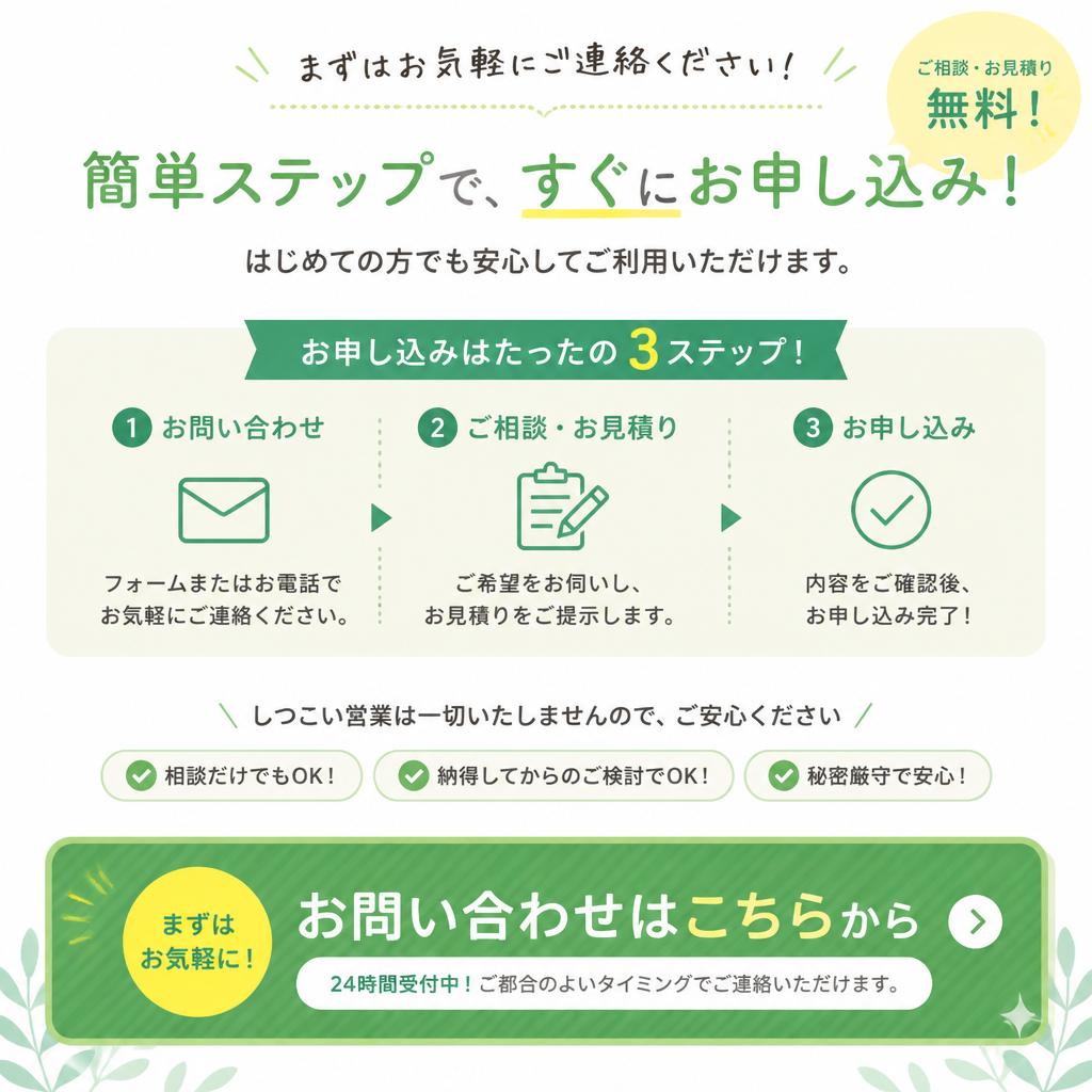 今すぐお問い合わせを！