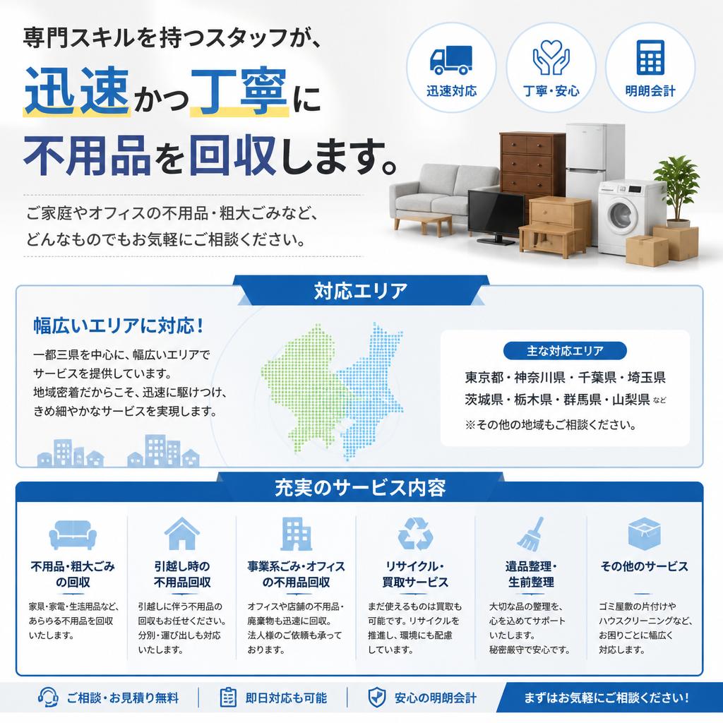 私たちの不用品回収サービス