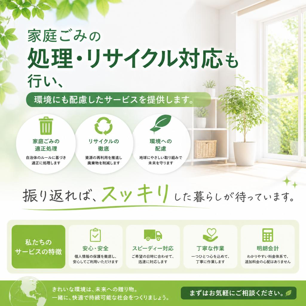 5. 家庭ごみ処理もお任せ