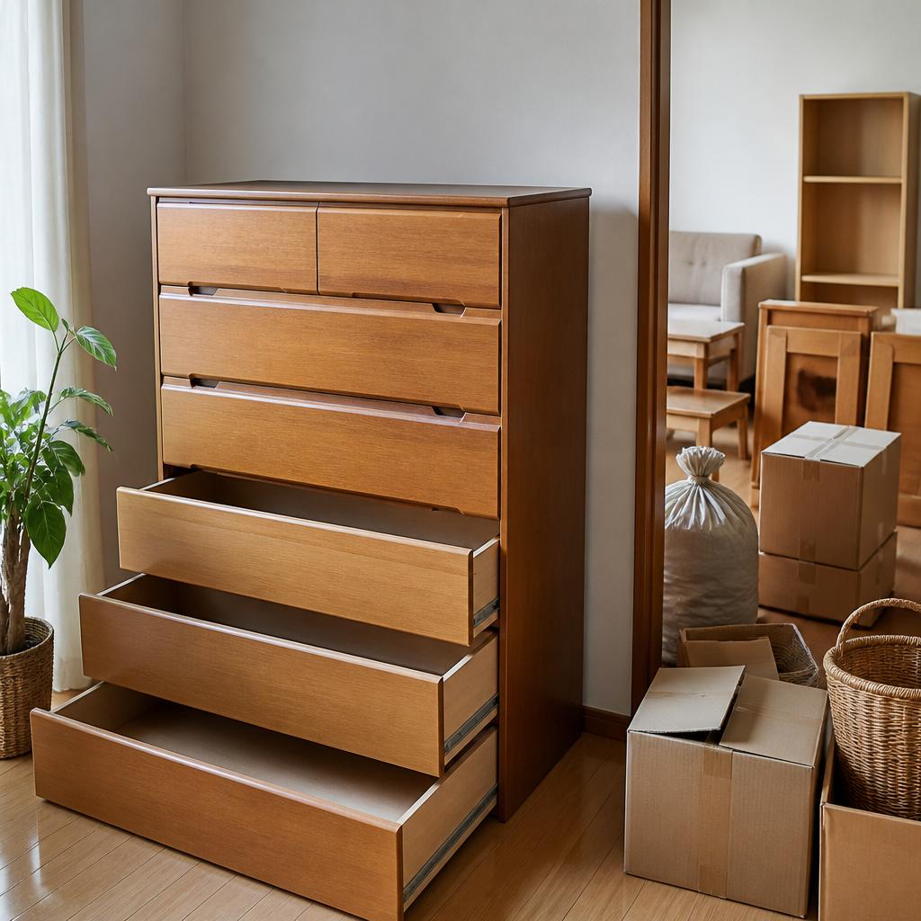 不要品回収はお任せ！タンスもスムーズに整理します。